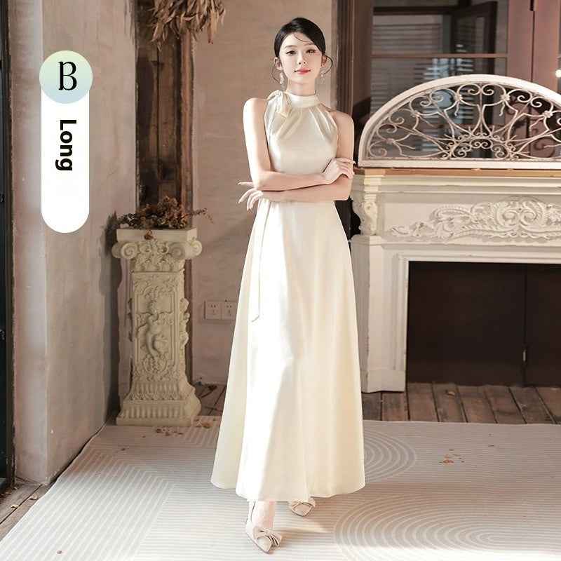 Summer Champagne Niche High-end Dress