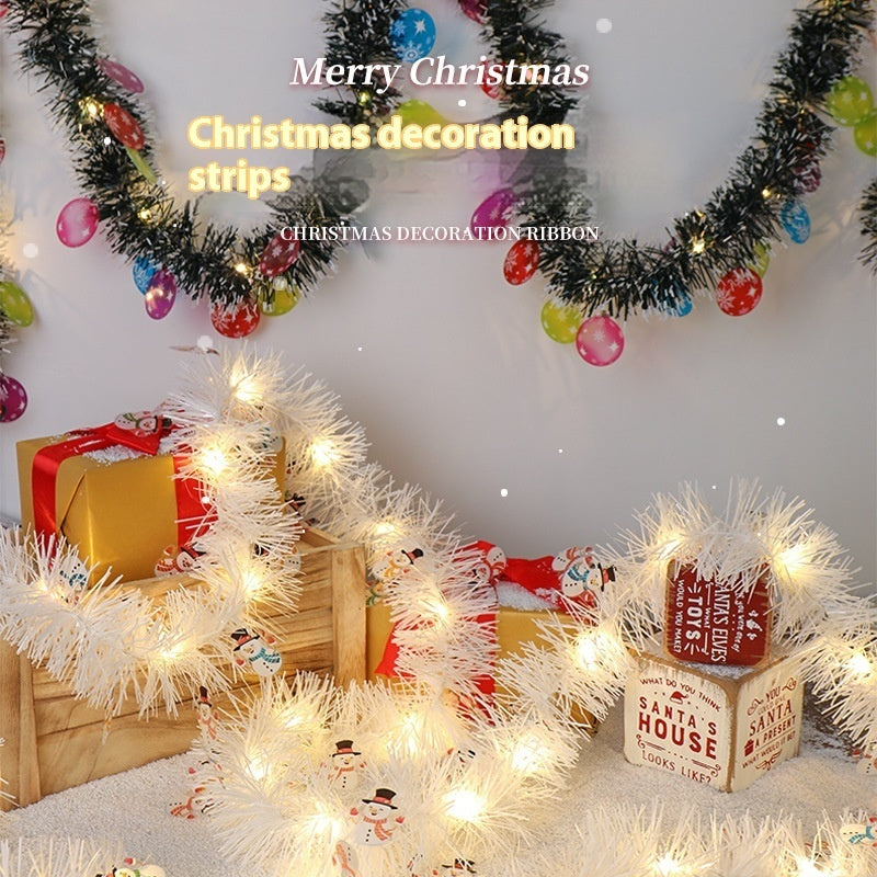 Christmas Ribbon LED Strip Lights - Festive Atmosphere String with Character Designs