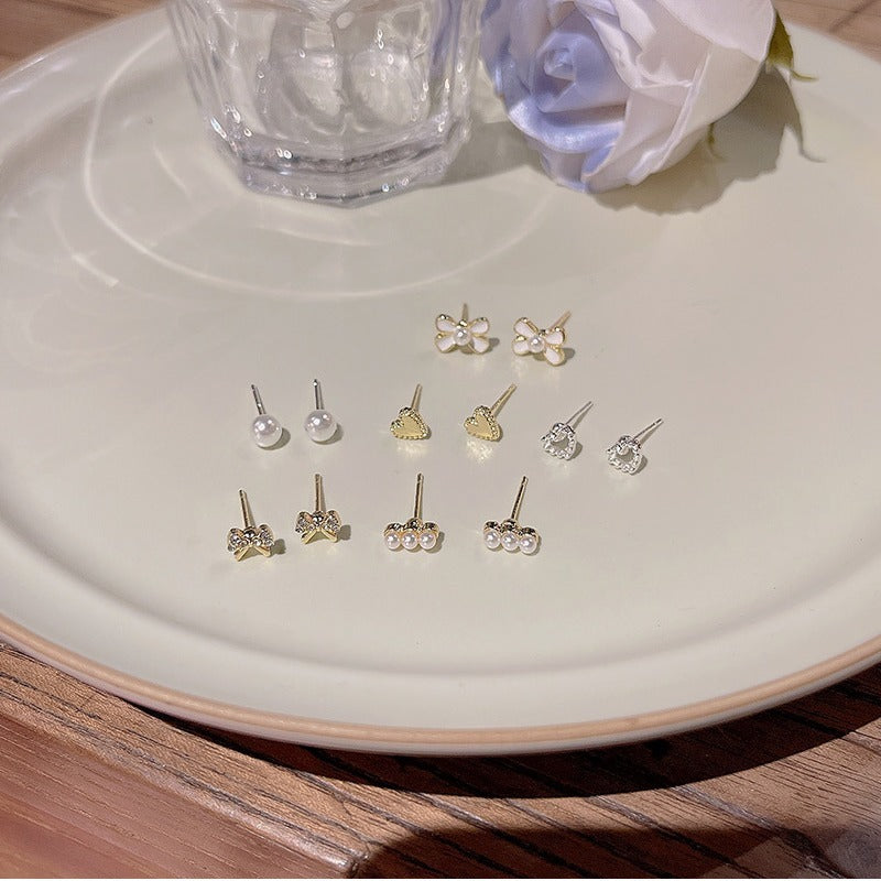6-piece Set Of High-end And Simple Stud Earrings
