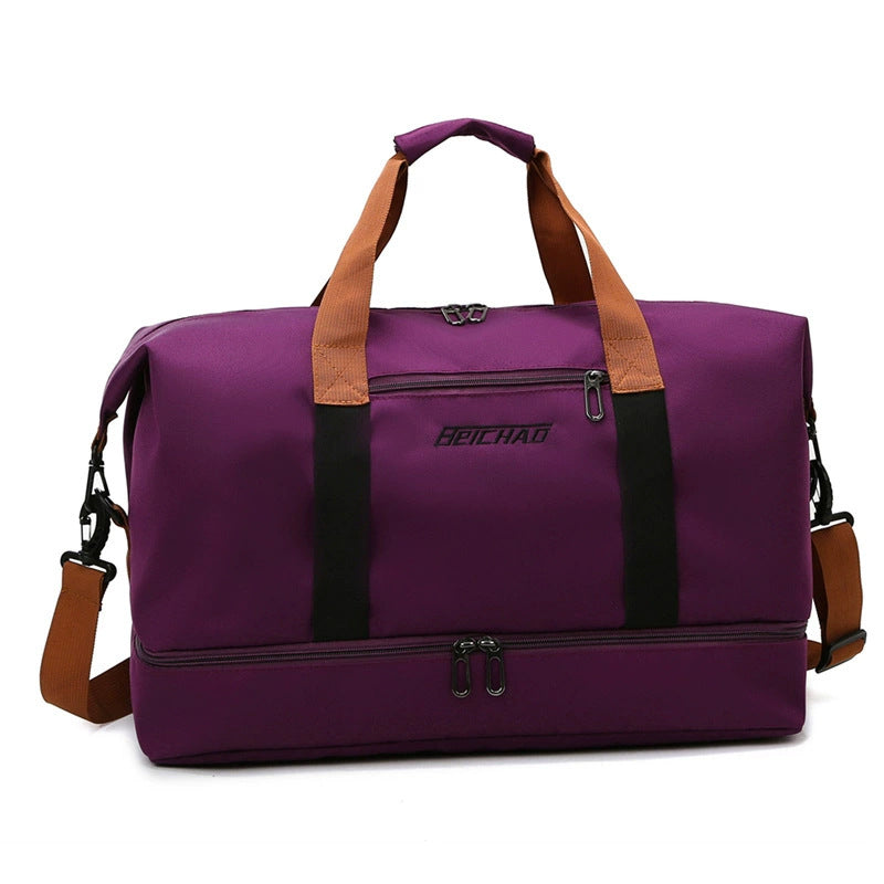 Travel bag, luggage storage bag, large-capacity independent shoe compartment, business trip fitness bag, and handle handbag that can be worn