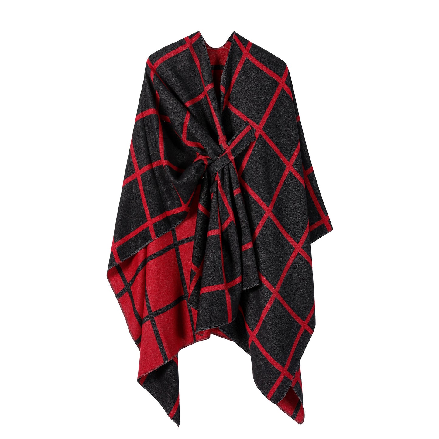 Women's Fashion Gingham Check Warm Scarf - Classic Plaid Winter Wrap