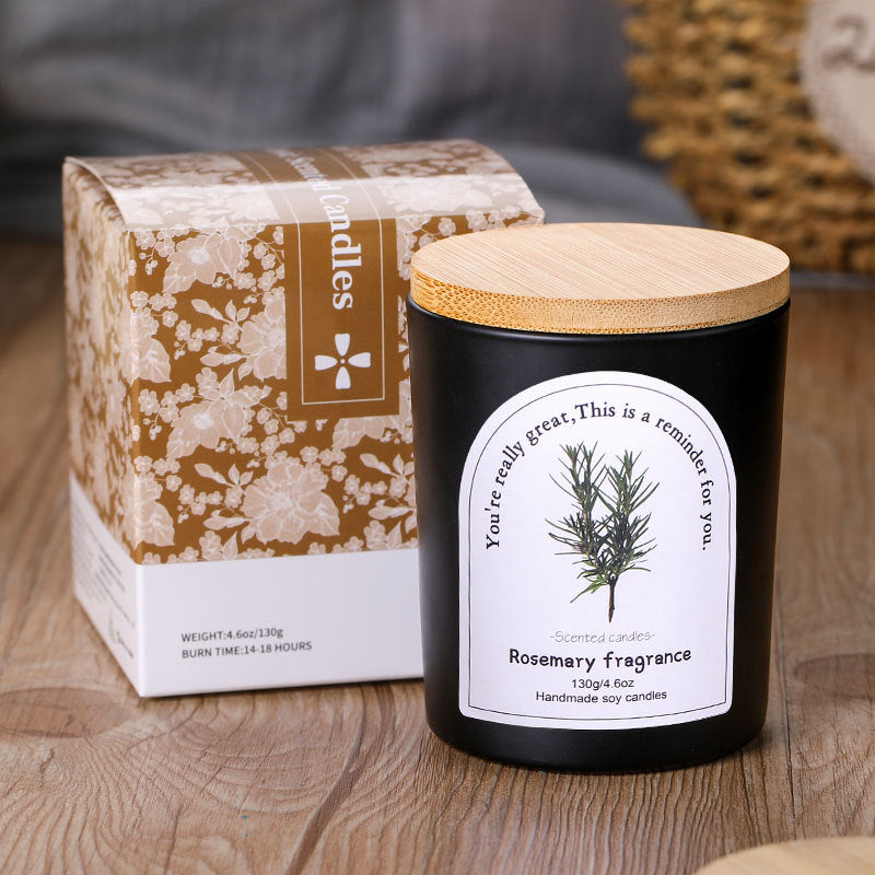 Premium Black Matte Soybean Wax Candle - Blue Misty Morning