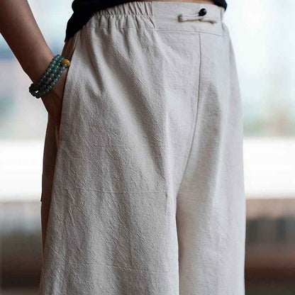 Linen Casual Harem Pants Loose Wide-leg Pants