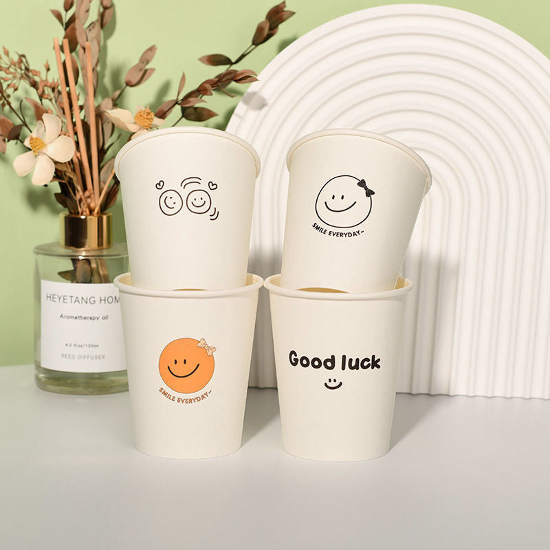 Thickened Disposable Paper Cups - Heavy-Duty Hot Beverage Cups