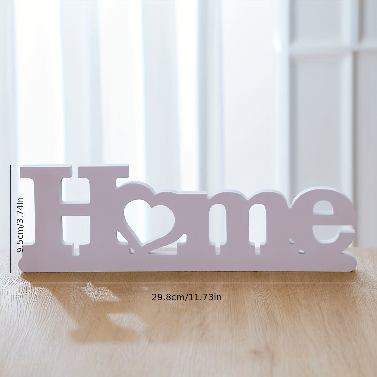 Premium HOME LOVE Letter Art Decoration - White Wooden Home Ornaments