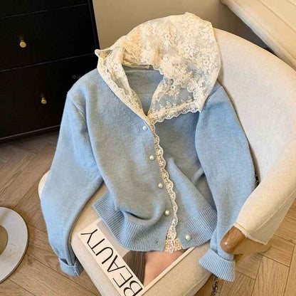 Lazy Chic Sweater Coat Loose French Top