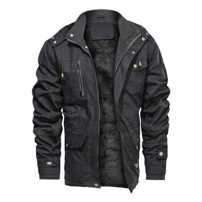 Fashionable Extra-thick Fleece-lined Men's Work Jacket
