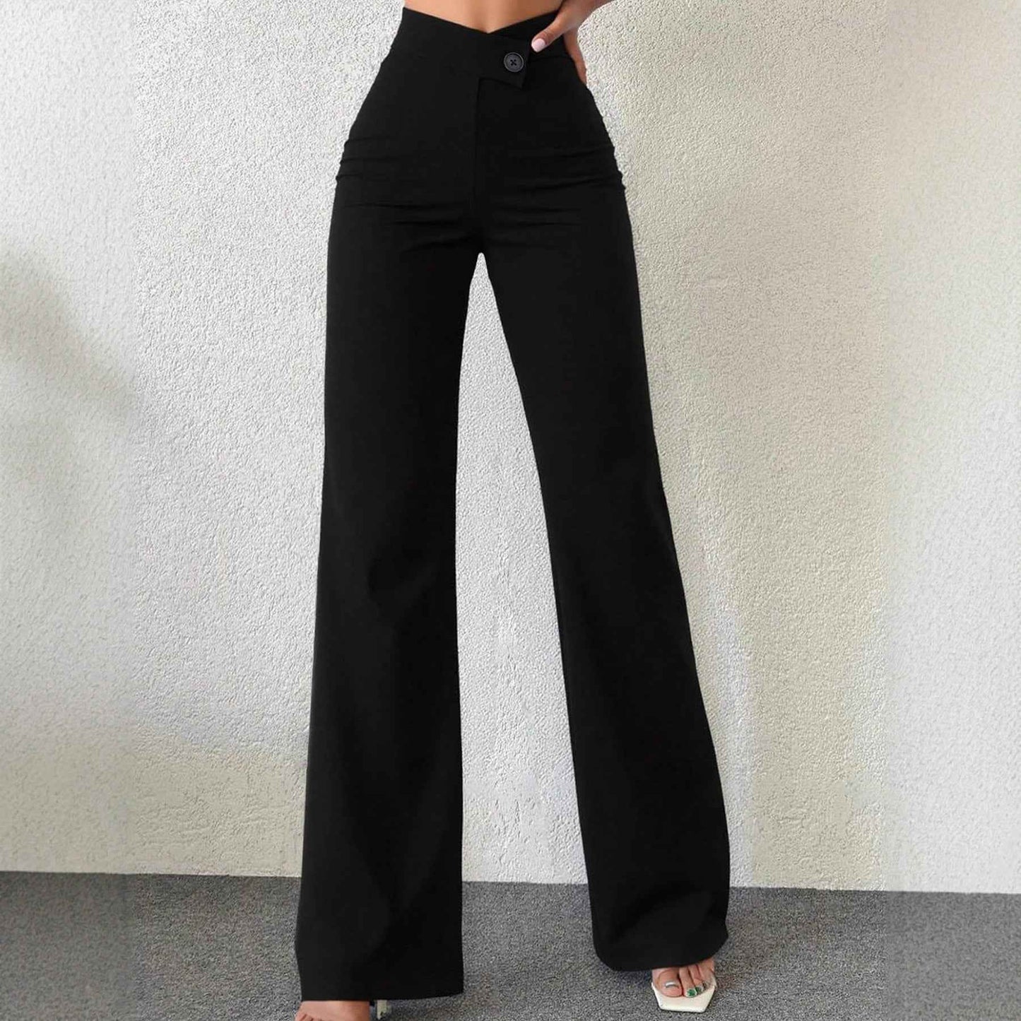 Women's High Waist Straight Pants