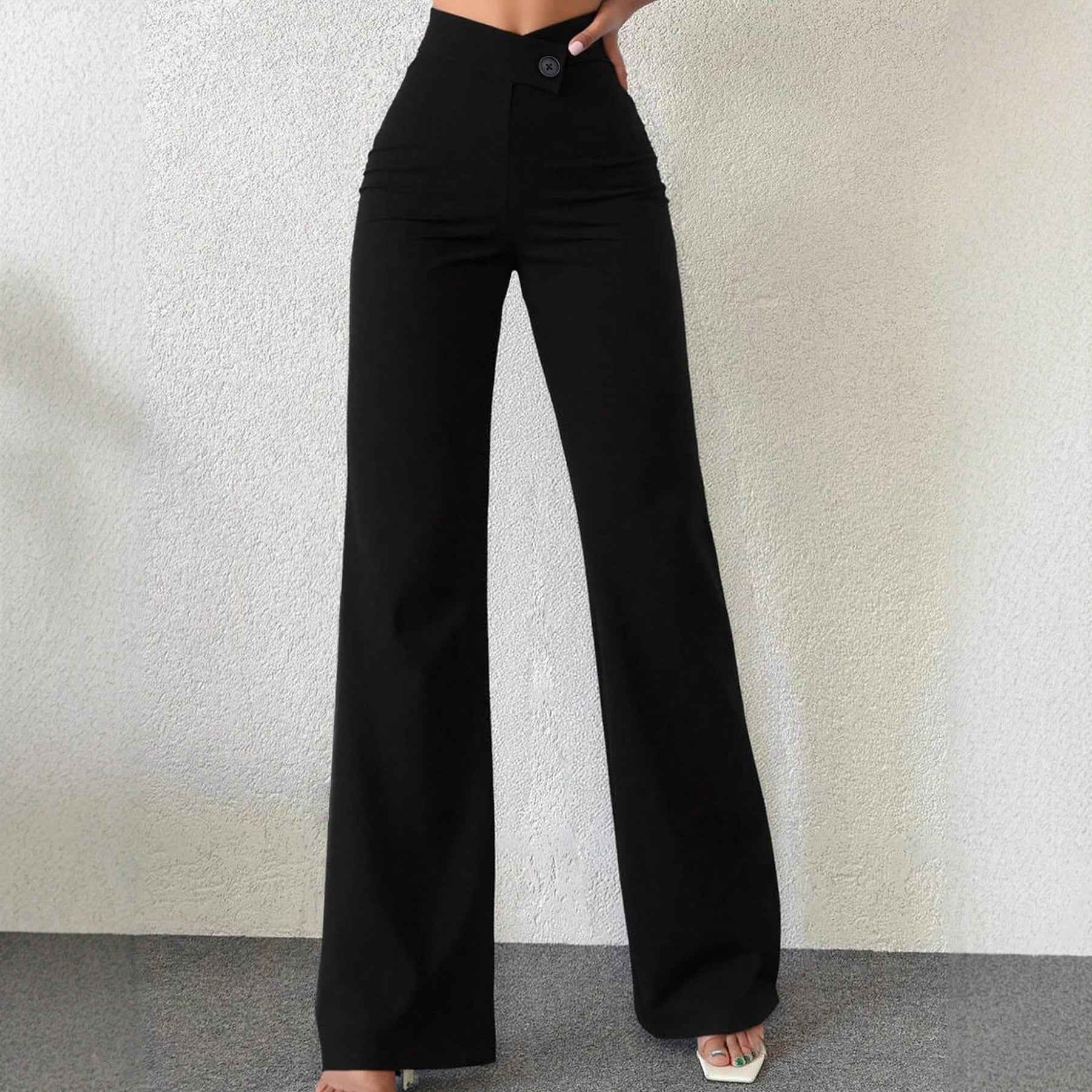 Women's High Waist Straight Pants