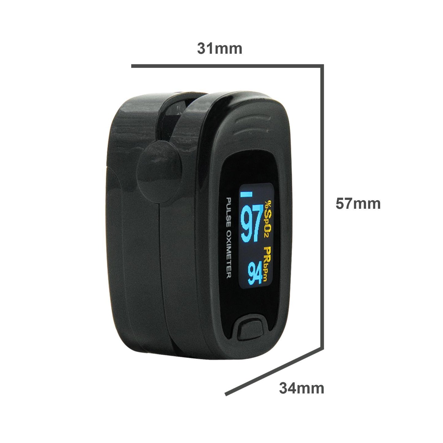 Finger-clip Pulse Oximeter, Blood Oxygen Saturation And Heart Rate Monitoring, With Soft Case, FDA Approved