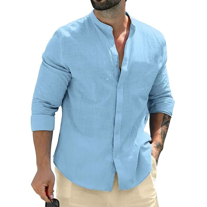 Men's Autumn Long Sleeve Cotton Business Shirt - Professional Dress Shirt