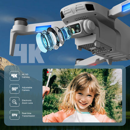 4DRC F8 RC Drone GPS 5G WIFI 4K Dual Camera Selfie FPV RC Quadcopter With 4.5 HD LCD Screen,Follow Me - DropOnline.co