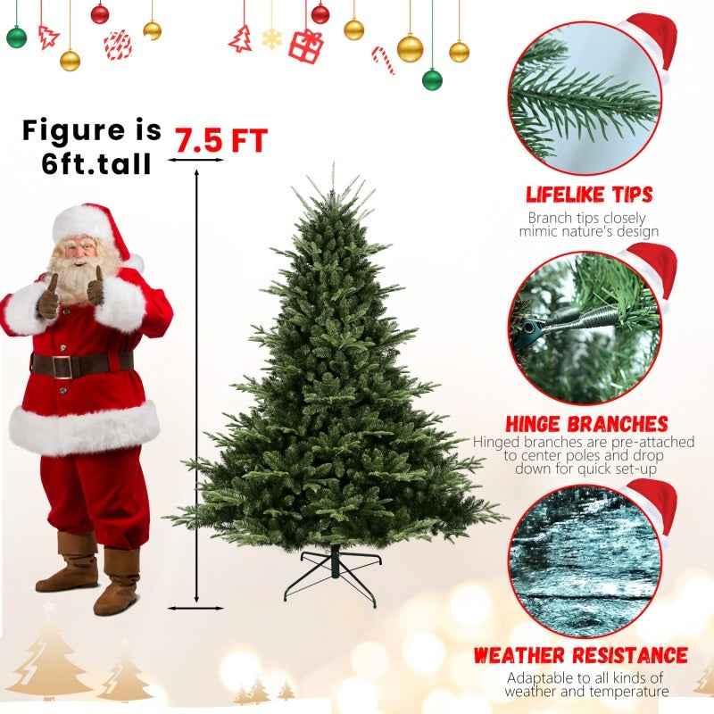 PE/PVC Christmas Tree Green - Premium Mixed Material Holiday Tree - DropOnline.co