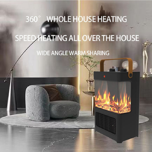 1500W Electric Fireplace Heater With Realistic 3D LED Flame, Overheat & Tip-Over Protection, Portable Indoor Heater For Home Office, Christmas Decorative Warmth