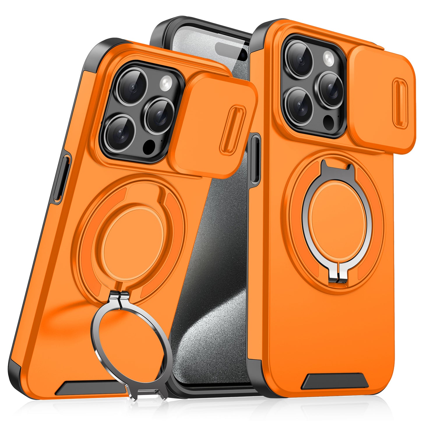 Magnetic Sliding Window iPhone Case - Privacy Protection for iPhone 11-17 Pro Max