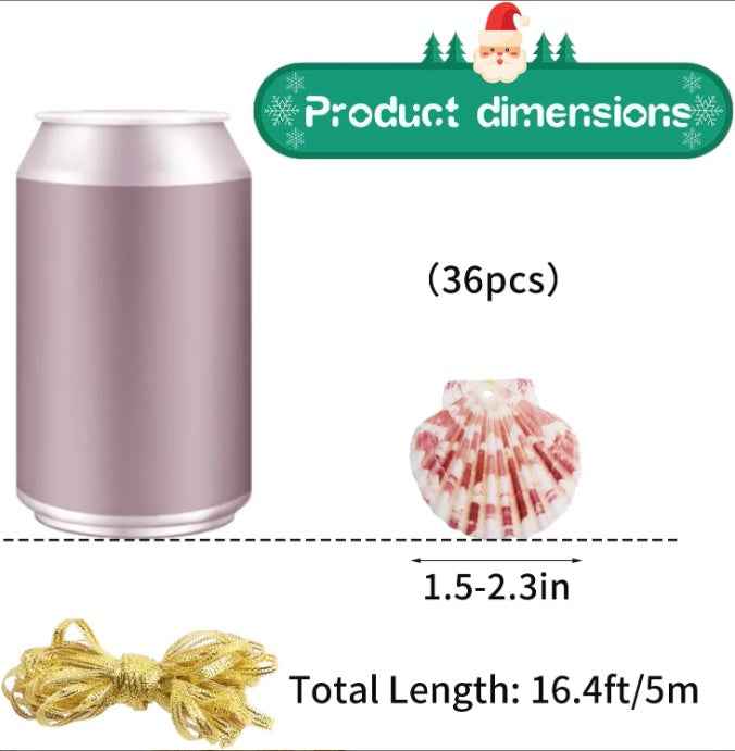 Seashells for Crafting Christmas Ornaments - 24pcs 2-3 Inch Natural White Scallop - DropOnline.co