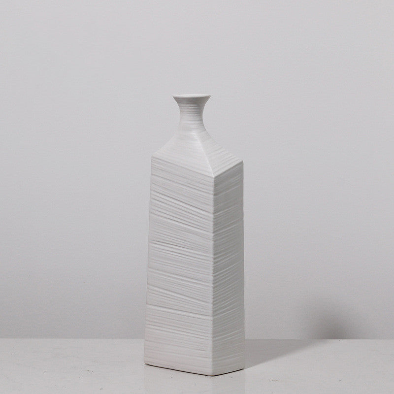 Premium Simple Ceramic Vase - Modern Home Soft Decoration Centerpiece
