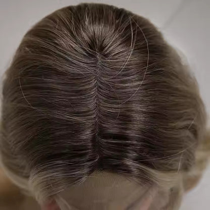 European And American Fashion T-shaped Lace Gold Gradient Wavy Curly Hair Wigs Shipped From Warehouse - DropOnline.co