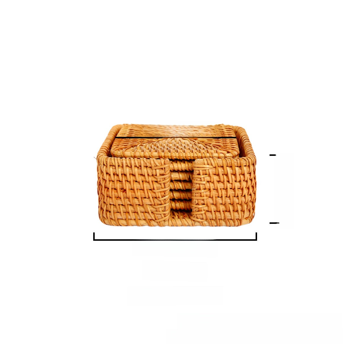 Eco-Friendly Woven Coasters - Natural Autumn Vine Material Set