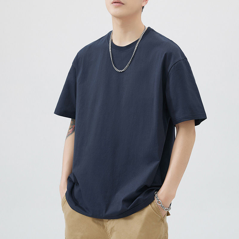 Men's Pure Cotton Short Sleeve T-Shirt - Premium Basic Tee