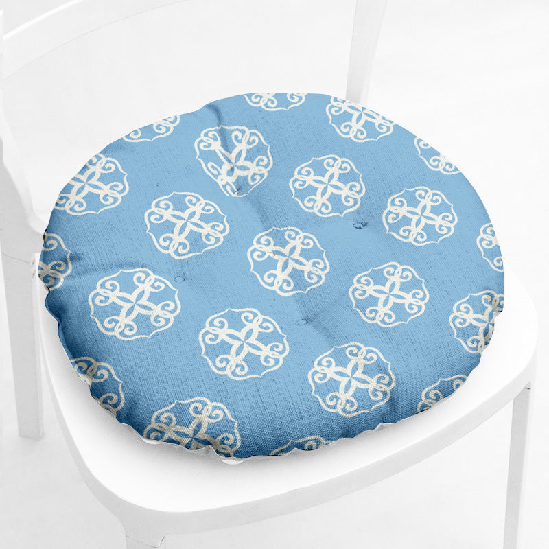 Home Round Square Chair Cushion Cotton Linen