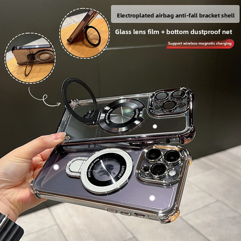 Magnetic Stand iPhone Case - Electroplated Space Design