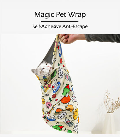 Magical Cloth, Self-Adhesive Cat Grooming Wrap - DropOnline.co