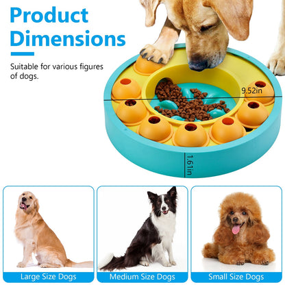 1Pc Dog Puzzle Food Feeder Slow Feeding Bowl Interactive Toy Dog Treat Dispensing Toy For IQ Training Mental Enrichment For Small Medium Large Dog Cat - DropOnline.co
