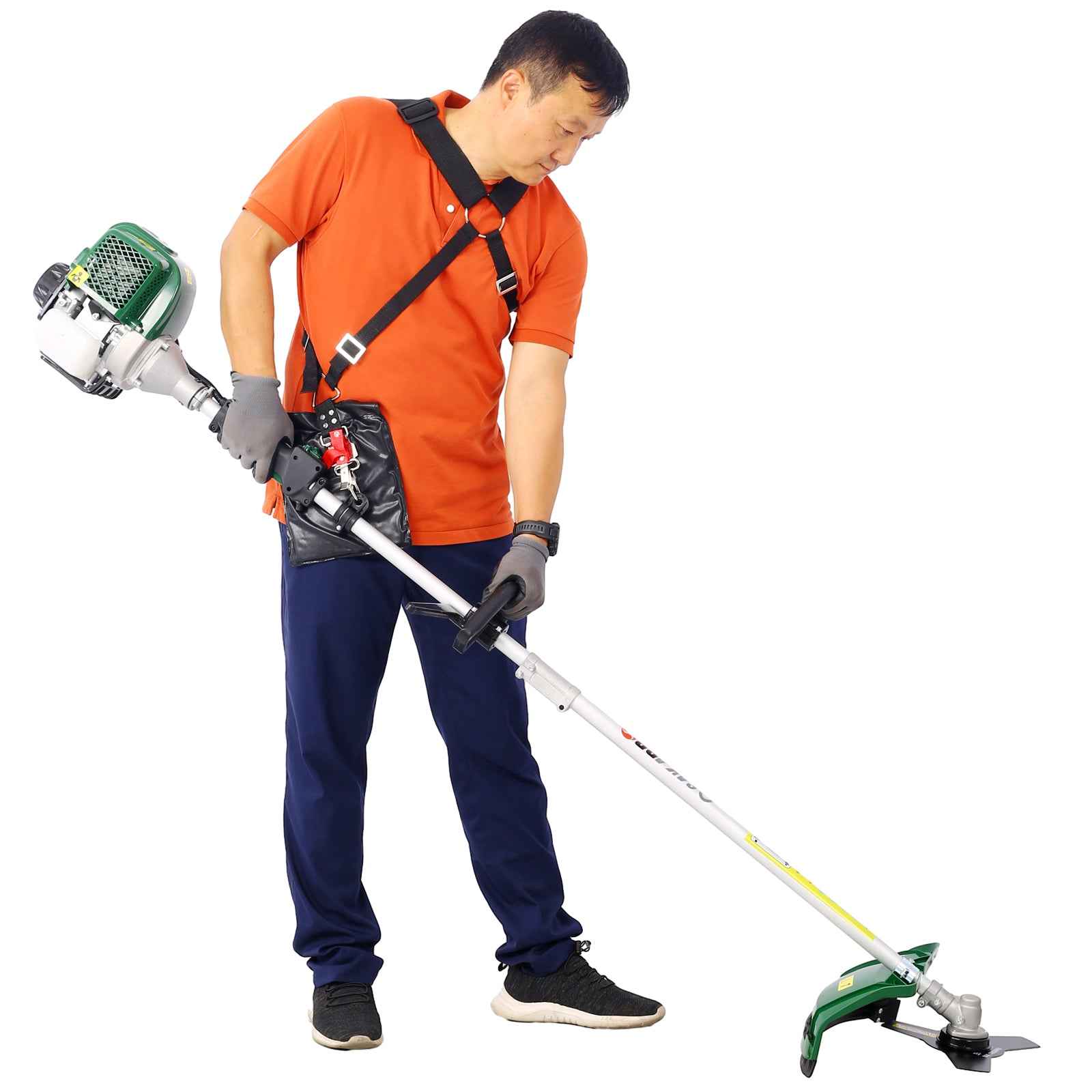 4 In 1 Multi-Functional Trimming Tool, 31CC 4-Cycle Garden Tool System With Gas Pole Saw, Hedge Trimmer, Grass Trimmer, And Brush Cutter EPA Compliant