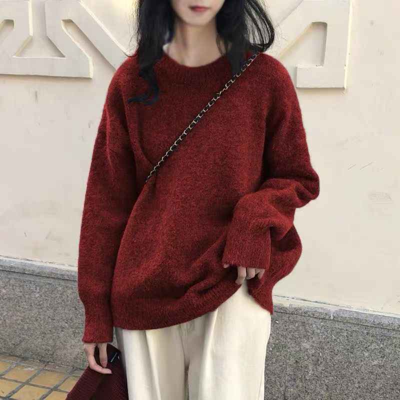 Lazy And Gentle Japanese-style Knit Base Layer For Outerwear