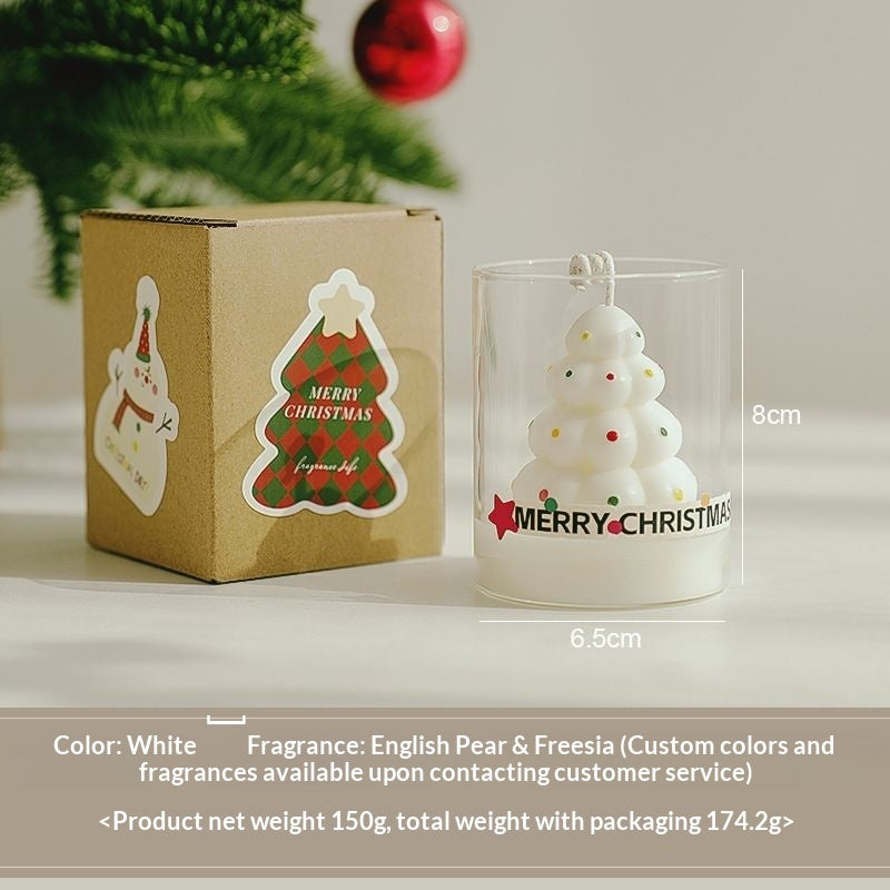 Santa Claus-themed Glass Holders Soy Wax Candles