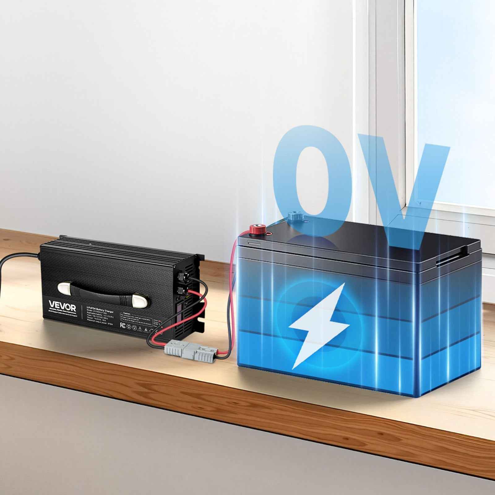 12V 60A Lithium Battery Charger 14.6V AC-DC LiFePO4 Smart Charger For RV