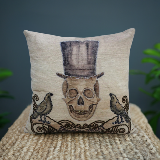 Oreiller décoratif brodé d'Halloween 20 po x 20 po