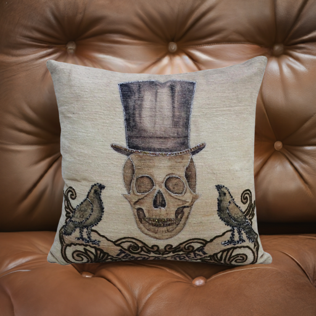 Oreiller décoratif brodé d'Halloween 20 po x 20 po