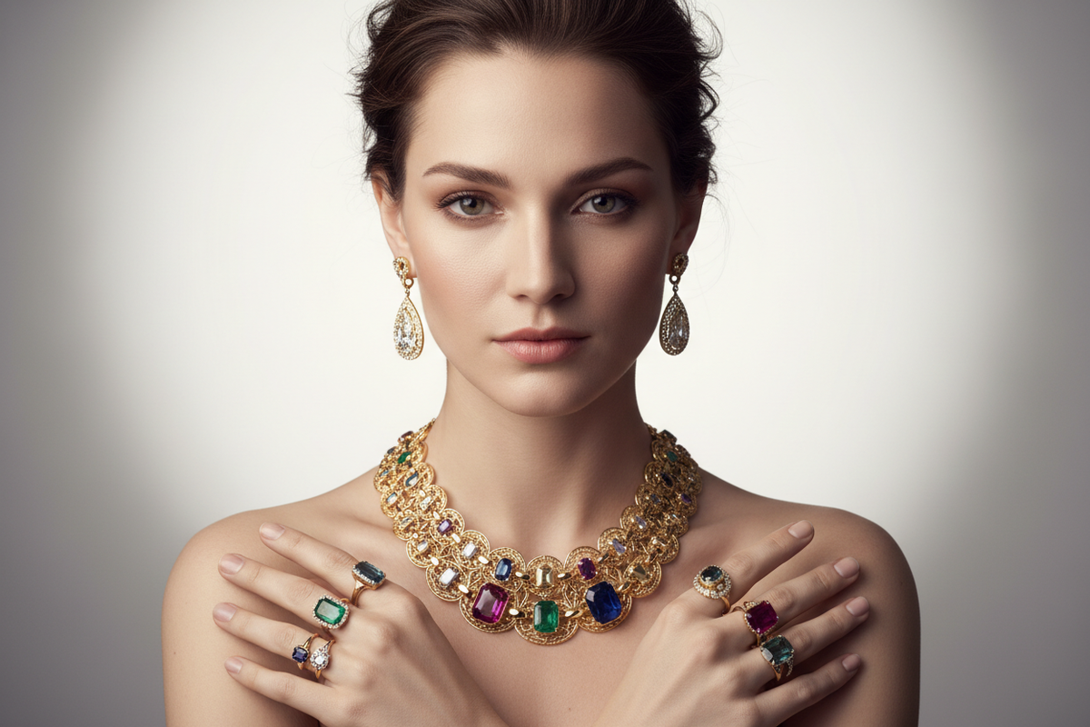Jewelry Model - Dim White
