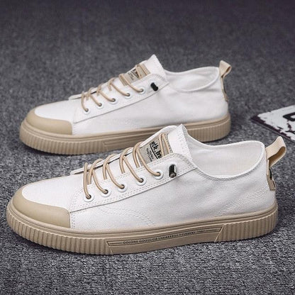 Men Elegant Flat Shoes New Canvas Comfortable Mens Shoes Fashion Sneakers Casual Design Sneakers Comfortable Outdoor Sport Walking Fashion Sneakers