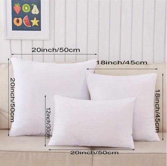 Set of 2 Throw Pillow Covers AND Inserts mixed of 18"x18" and 20"x20" well mixed one of each size